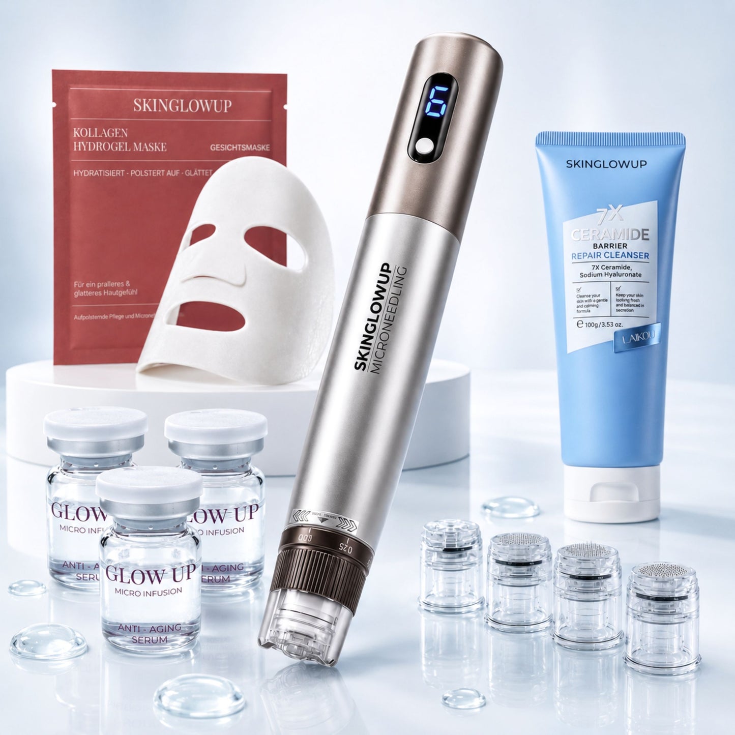 Micro Infusion Pen HydraGlow ᐅ Microneedling & Serum Infusion in einem Schritt