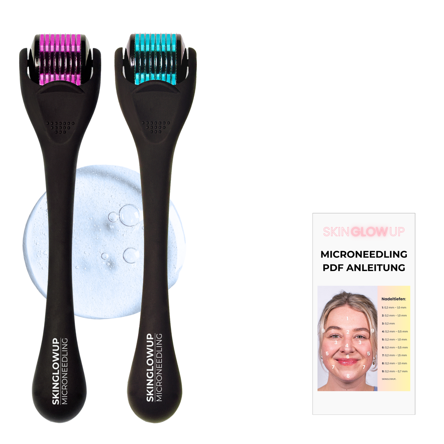 Dermaroller Set 0,2mm + 0,5mm ᐅ Glatte Haut & kleine Poren