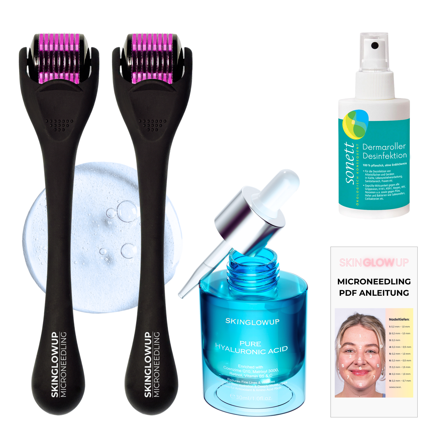Microneedling Dermaroller Gesicht 0,2mm ᐅ Hautverjüngung & feine Poren