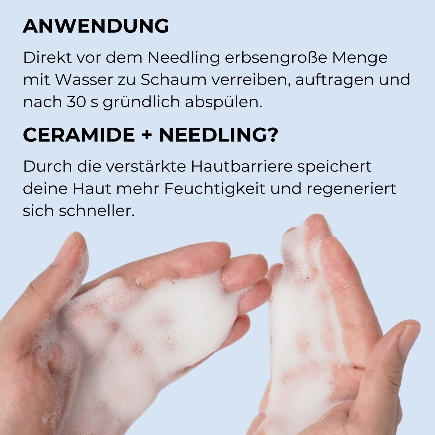 Milder Ceramide Gesichtsreiniger ᐅ Hautbarriere vor dem Needling stärken