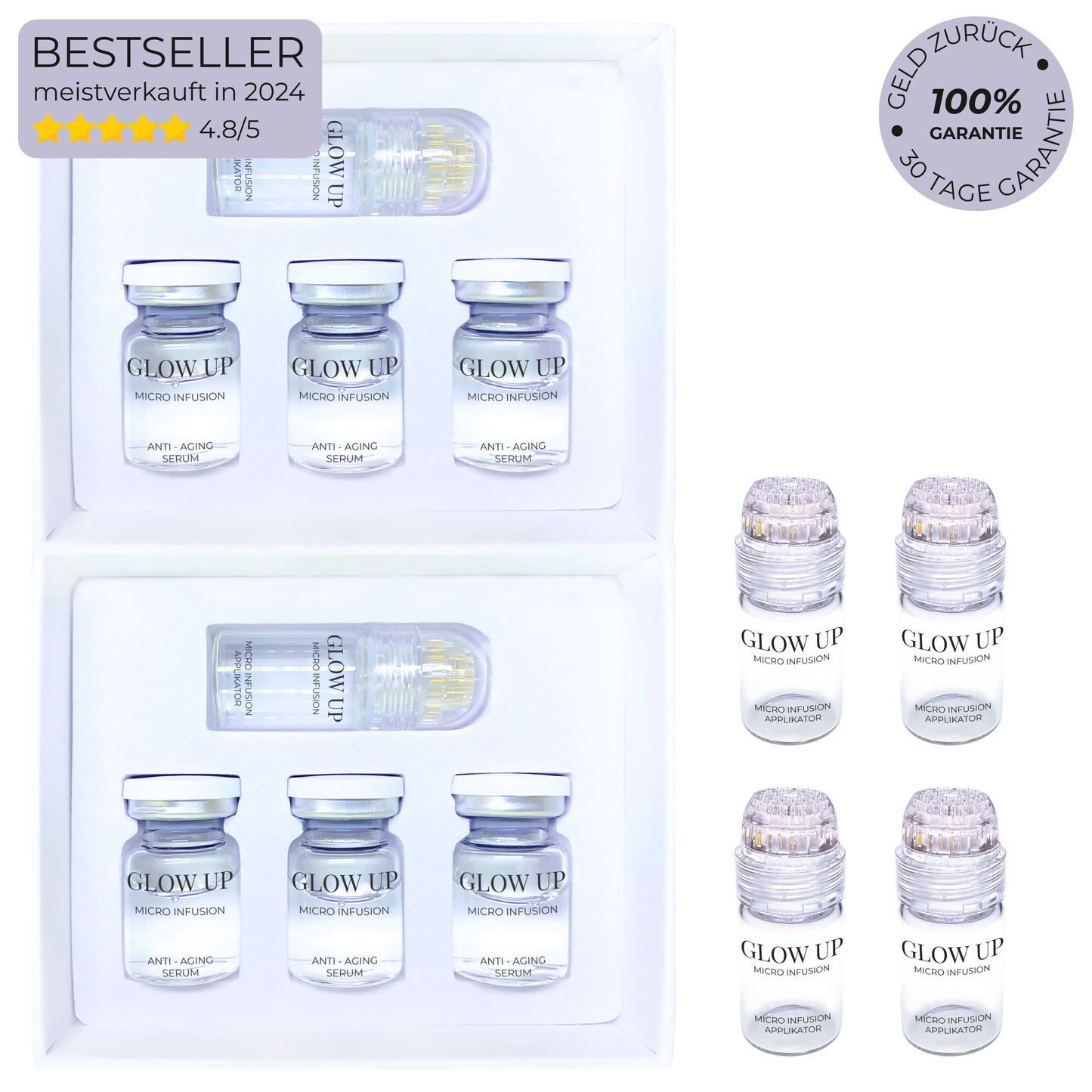 Micro Infusion System für 6 Wochen – Professionelle Pflege-Routine mit integrierter Wirkstoffzufuhr für glattere, frischere Haut
