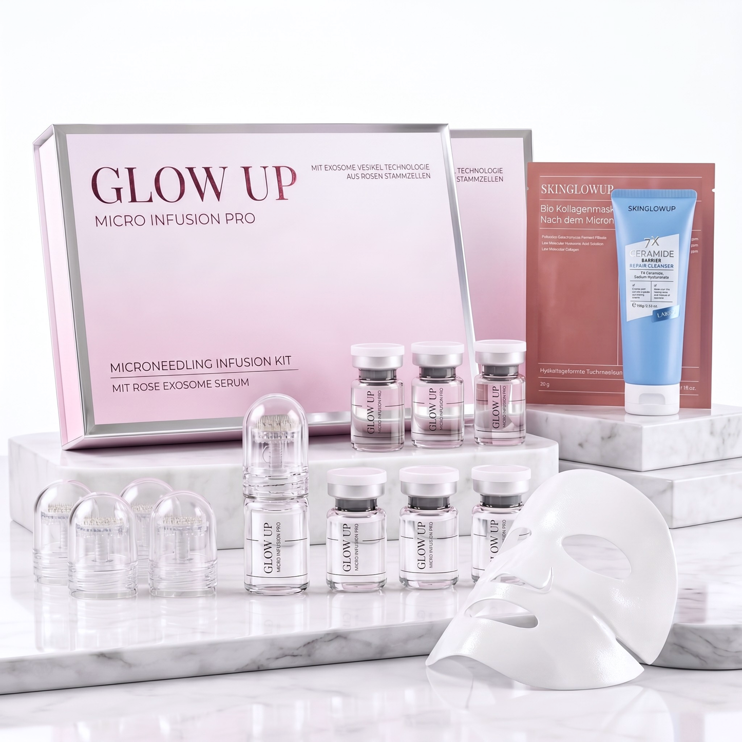 Microneedling Infusion Kur mit Exosome Serum ▷ Regeneration & Straffung für reife Haut