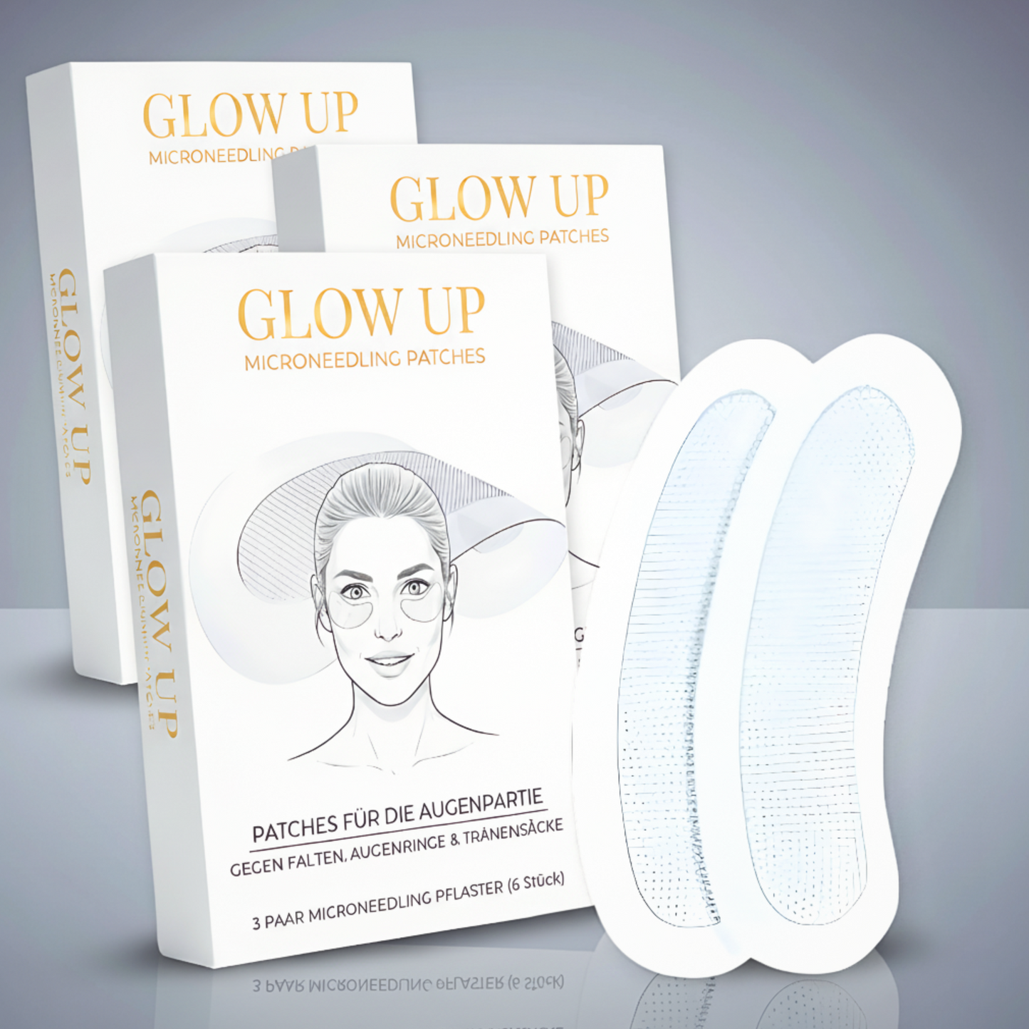 Glow Up Microneedling Patches für die Augenpartie – Falten, Augenringe und Schwellungen reduzieren