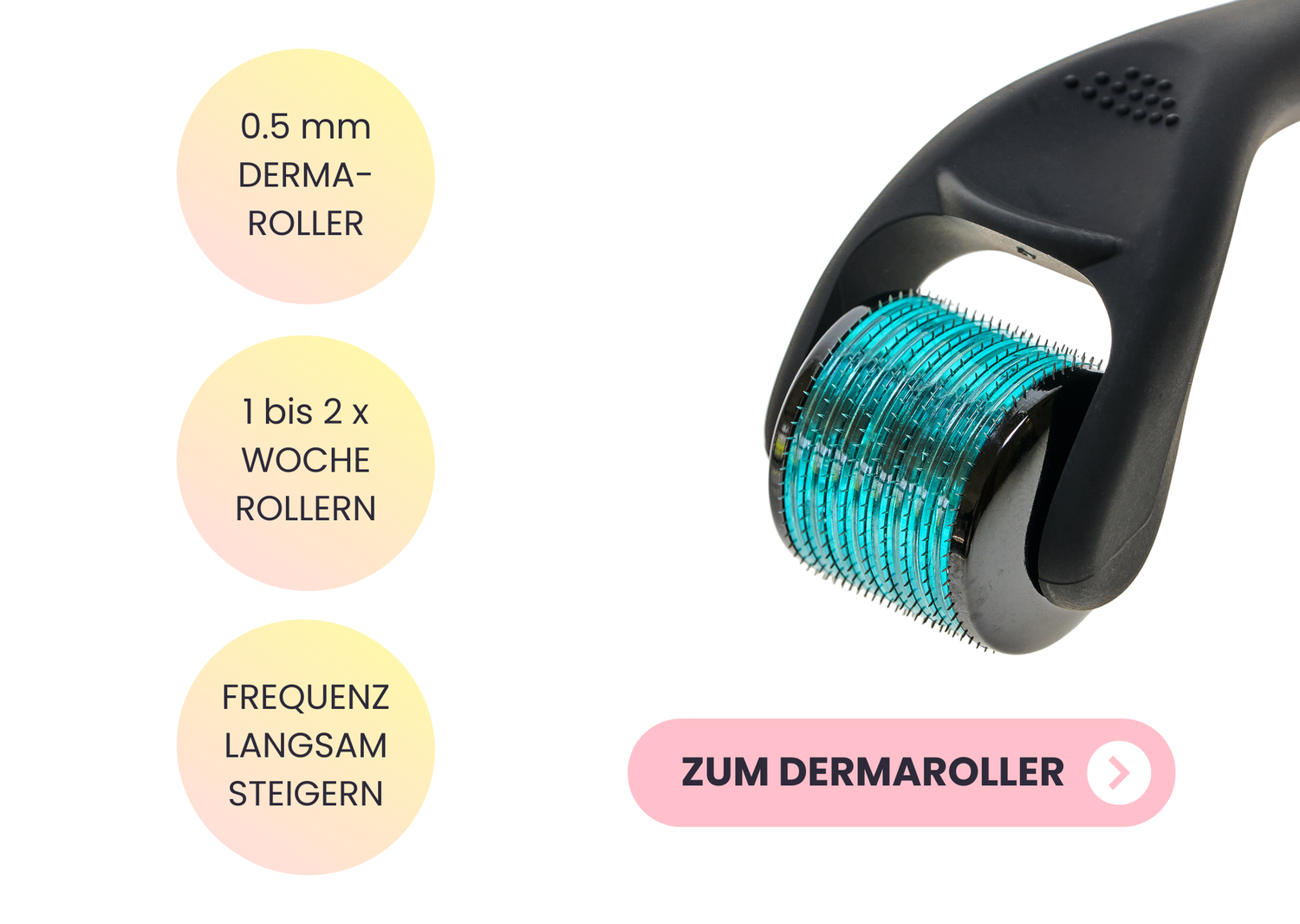 Microneedling vorher nachher Banner, vollere Augenbrauen mit dem 0.5mm Dermaroller bekommen, anwendung 1 bis 2mal die Woche