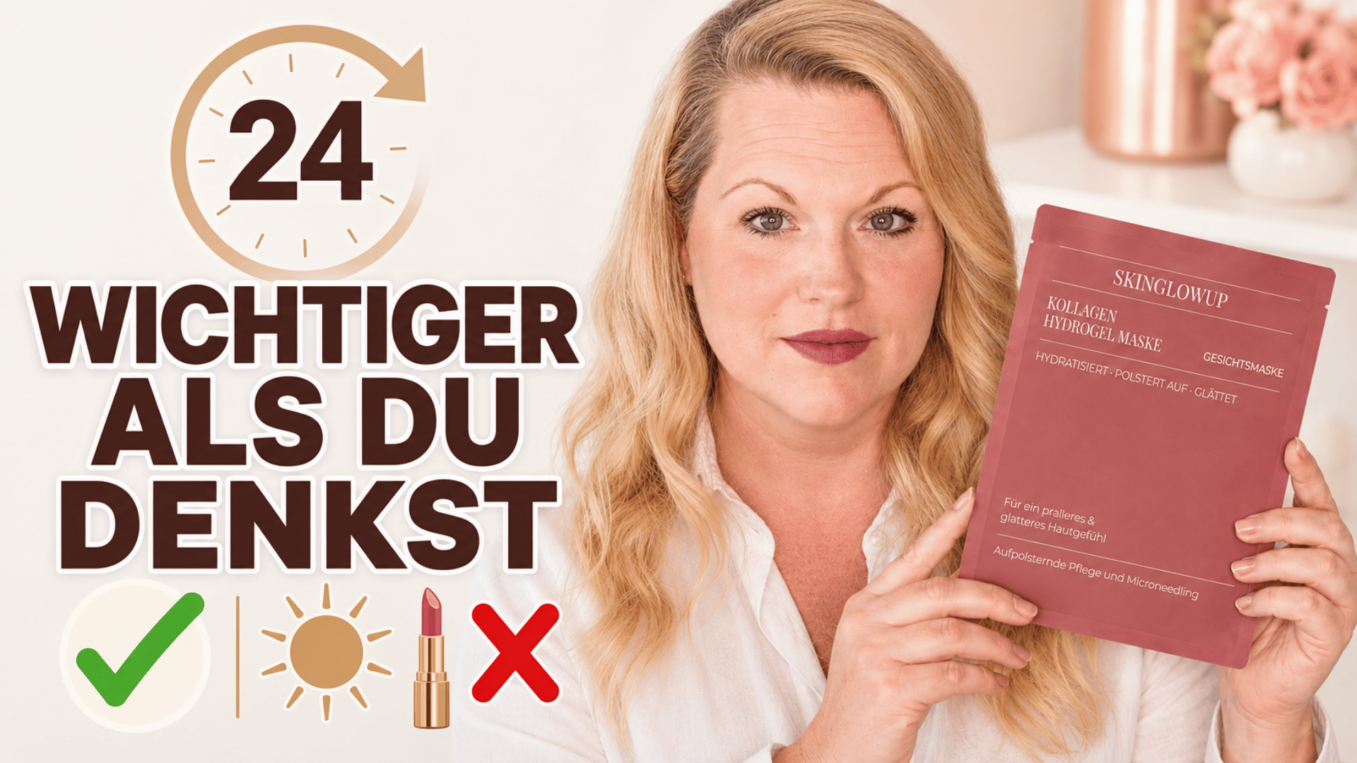 Video laden: In diesem Video erfährst du, was du direkt nach dem Microneedling beachten solltest. Wir erklären, wann du dein Gesicht wieder reinigen kannst, weshalb Make-up, Sport, Sauna, Sonne und intensive Wirkstoffe zunächst vermieden werden sollten und welche milde Pflege die Haut während der Regeneration unterstützen kann. Außerdem lernst du, normale Reaktionen wie Rötungen, Trockenheit und Spannungsgefühle von ungewöhnlichen Beschwerden zu unterscheiden.