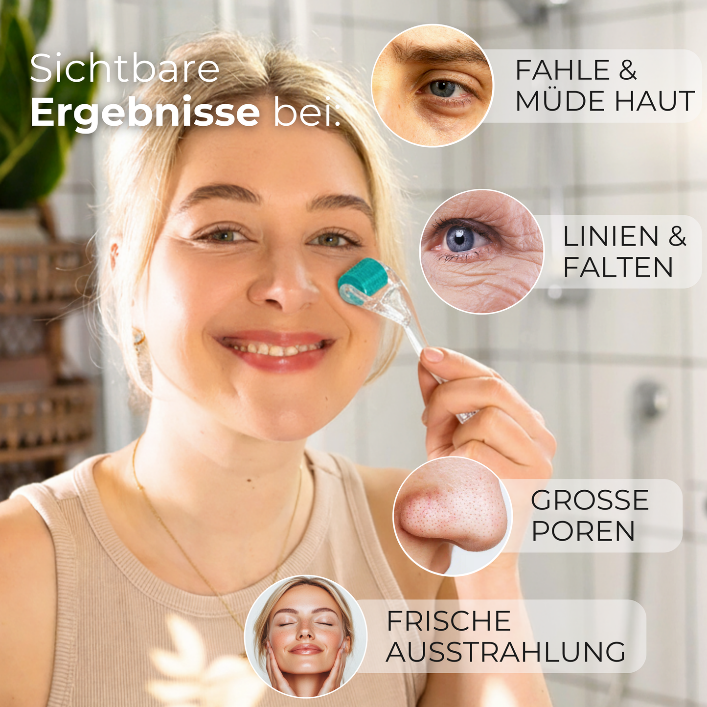 Dermaroller mit handgesteckten Nadeln im Set 0,2mm + 0,5mm ᐅ Für glatte Haut & feine Poren