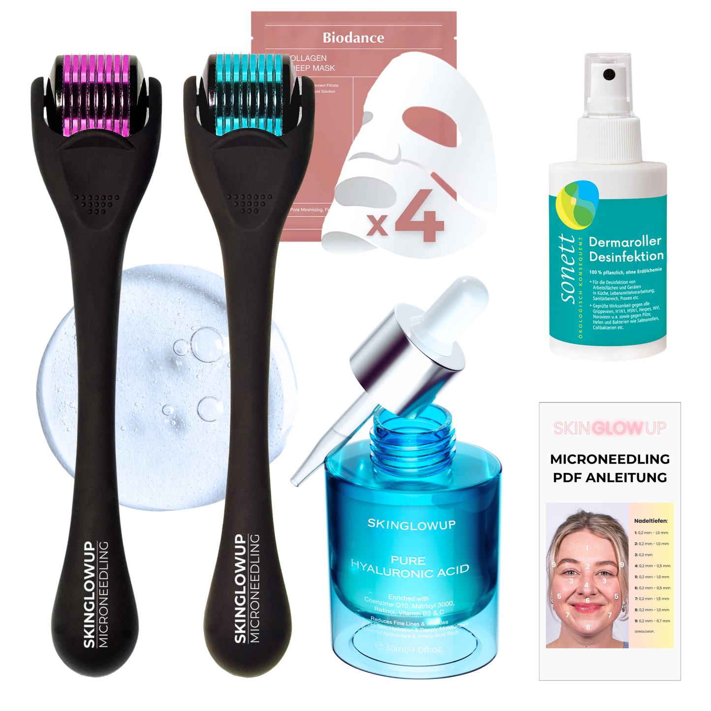 Dermaroller Set 0,2mm + 0,5mm ᐅ Glatte Haut & kleine Poren