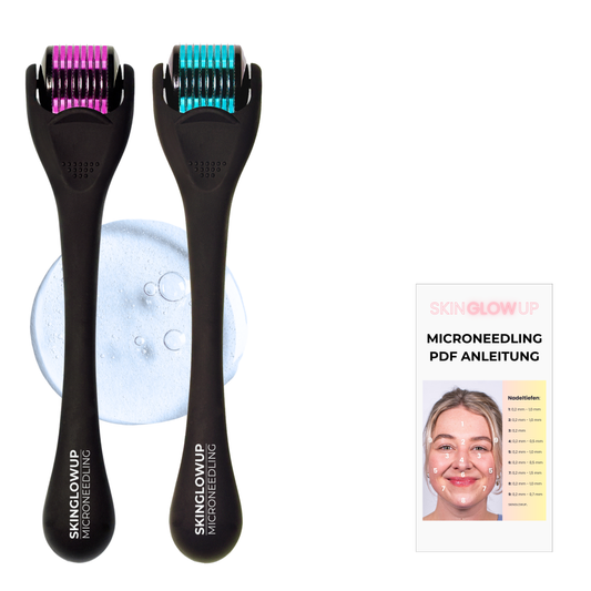 Dermaroller Set 0,2mm + 0,5mm ᐅ Feine Poren & Glatte Haut
