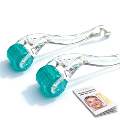 Dermaroller mit handgesteckten Nadeln im Set 0,2mm + 0,5mm ᐅ Für glatte Haut & feine Poren