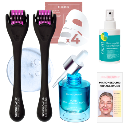 Microneedling Dermaroller Gesicht 0,2mm ᐅ Hautverjüngung & feine Poren
