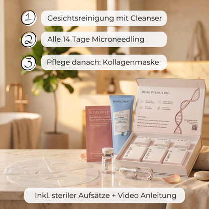 Microneedling Infusion Kur mit Exosome Serum ▷ Regeneration & Straffung für reife Haut