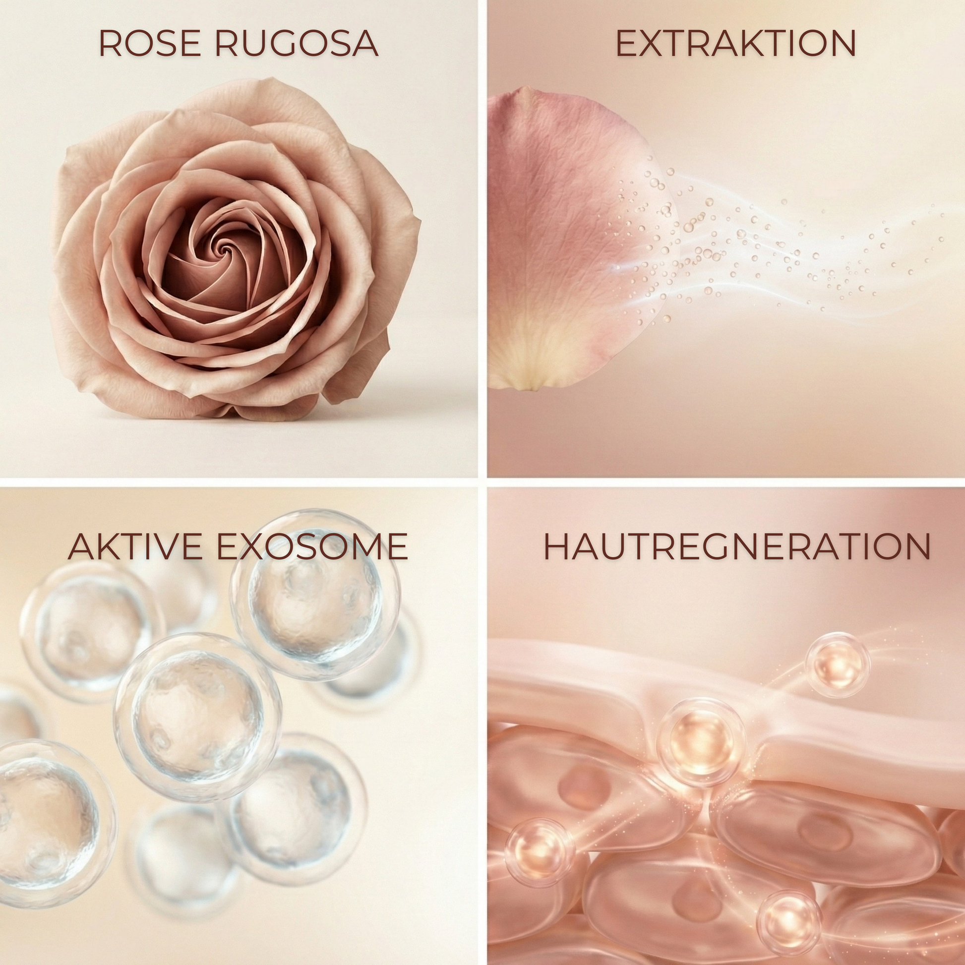 Herstellungsverfahren von pflanzlichen Exosomen aus Rosenblüten vereinfachte Darstellung