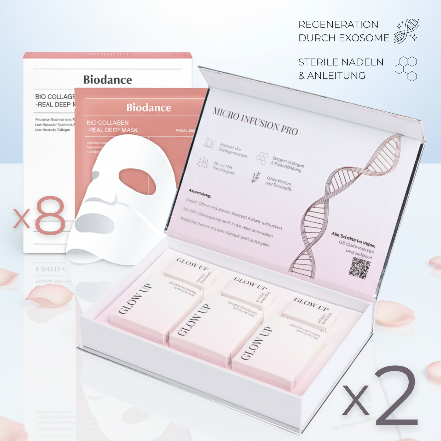 Micro Infusion System PRO mit Rose Exosome Serum ᐅ Intensive Hautverjüngung