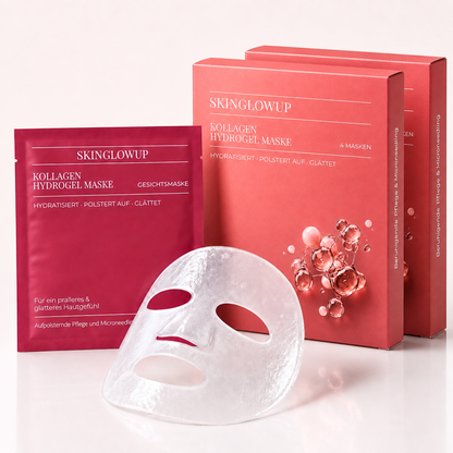 Kollagen Hydrogel Maske von SkinGlowUp, 8er Pack für die regelmäßige Anwendung