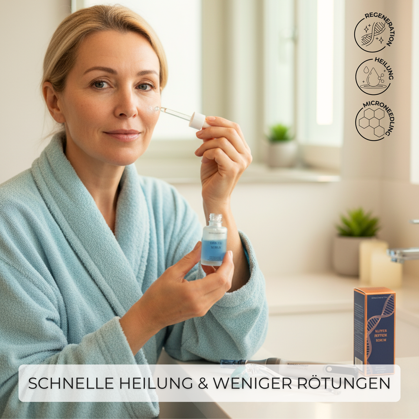 Kupfer Peptide PRO Serum für Beruhigung & Regeneration ᐅ Schnelle Heilung nach Microneedling