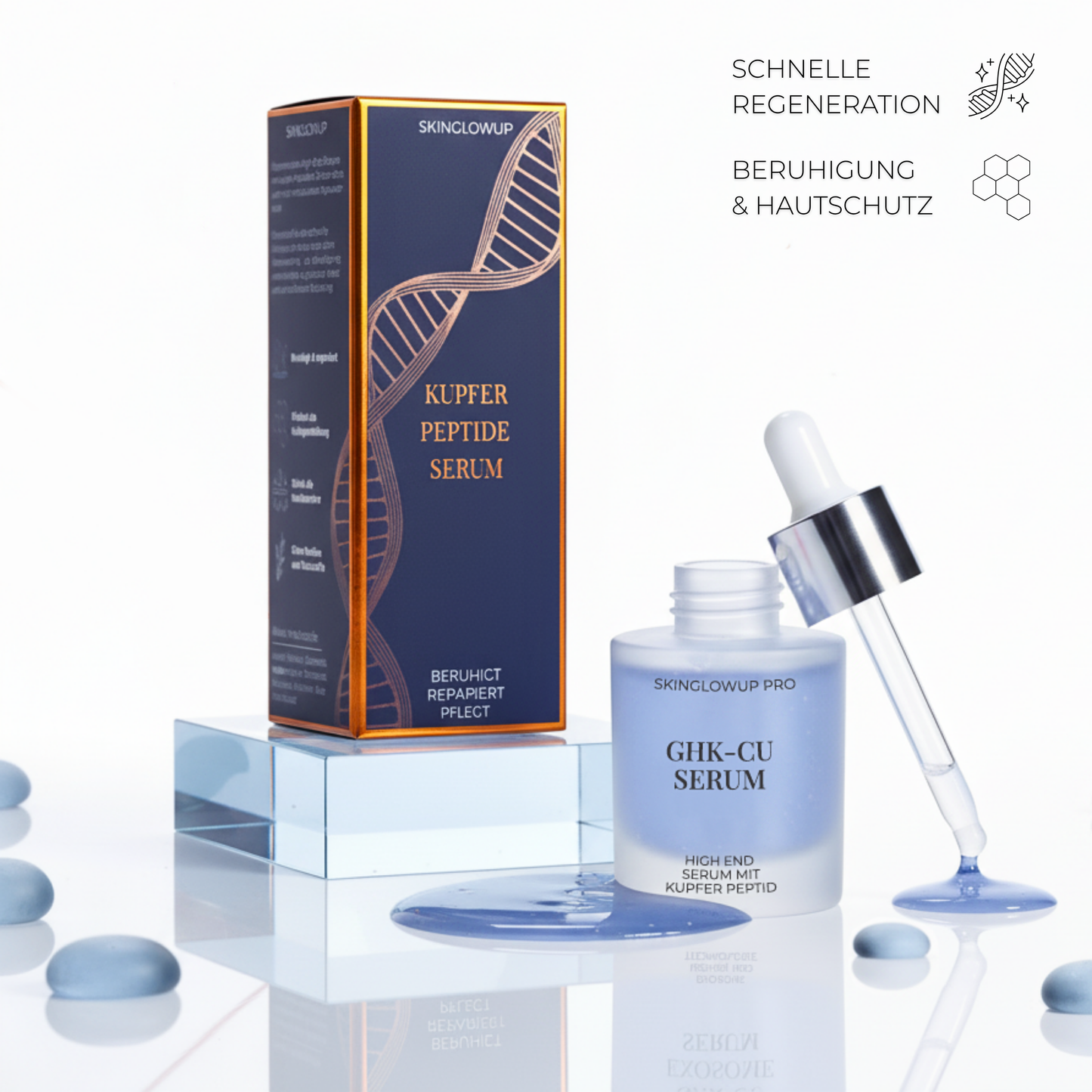 Kupfer Peptide PRO Serum für Beruhigung & Regeneration ᐅ Schnelle Heilung nach Microneedling