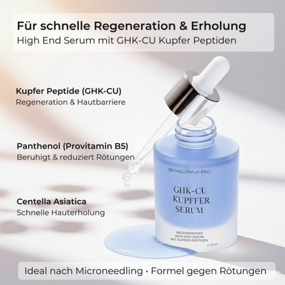 Kupfer Peptide PRO Serum für Beruhigung & Regeneration ᐅ Schnelle Heilung nach Microneedling