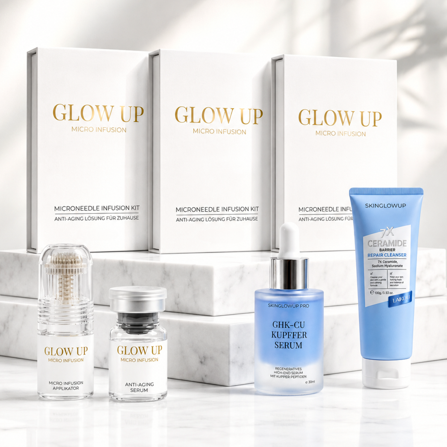 Microneedling Infusion 9 Wochen Kur für Zuhause ᐅ Komplette Routine für straffe Haut