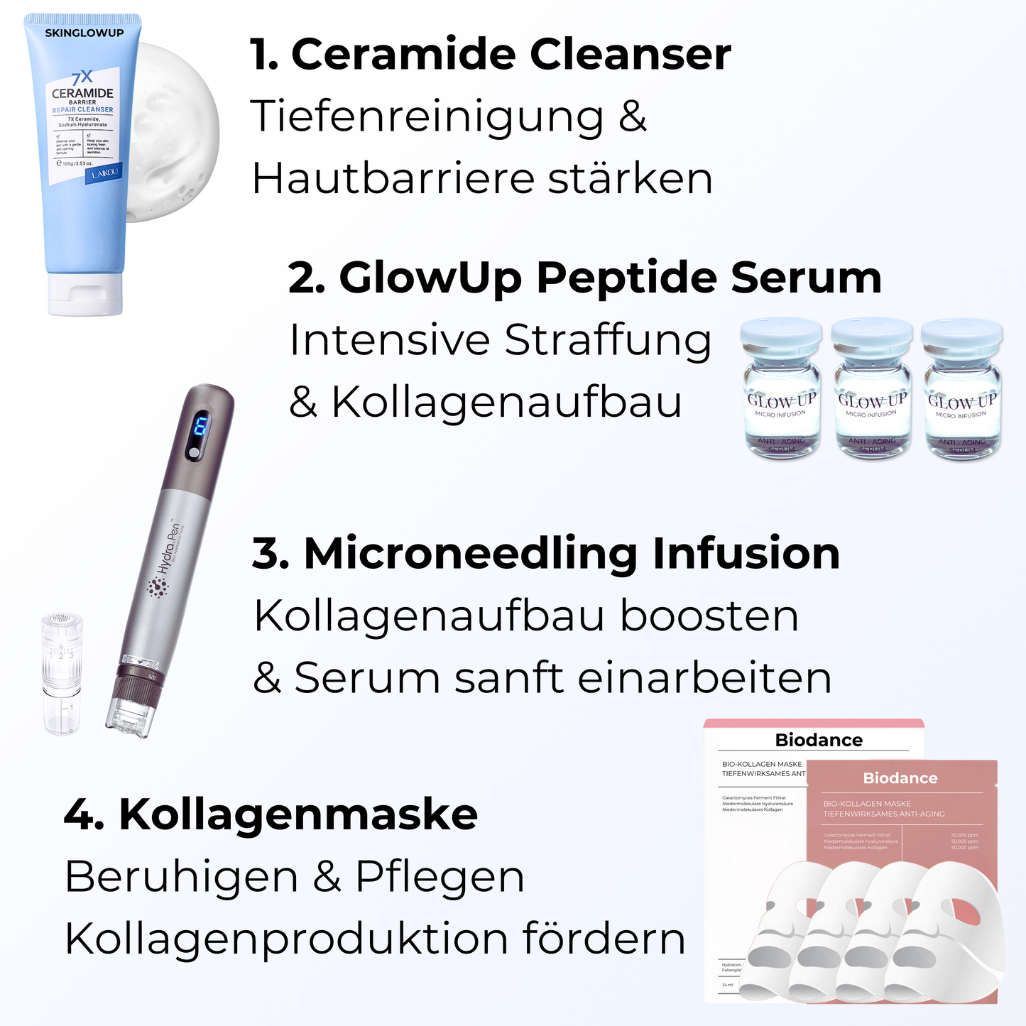 Micro Infusion Komplett Set PRO ᐅ Routine für glatte Haut & frischen Teint