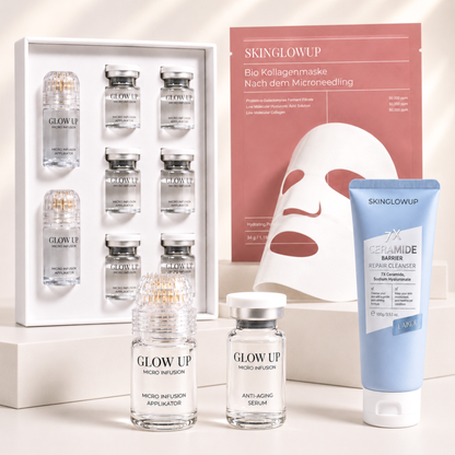 Micro Infusion System Glow Up mit 6-Wochen-Kur und Biodance Kollagenmasken für intensive Anti-Aging Pflege