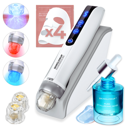 Dermapen Anti-Aging PRO 3in1 ᐅ Microneedling, EMS & LED für Studio Effekt zuhause