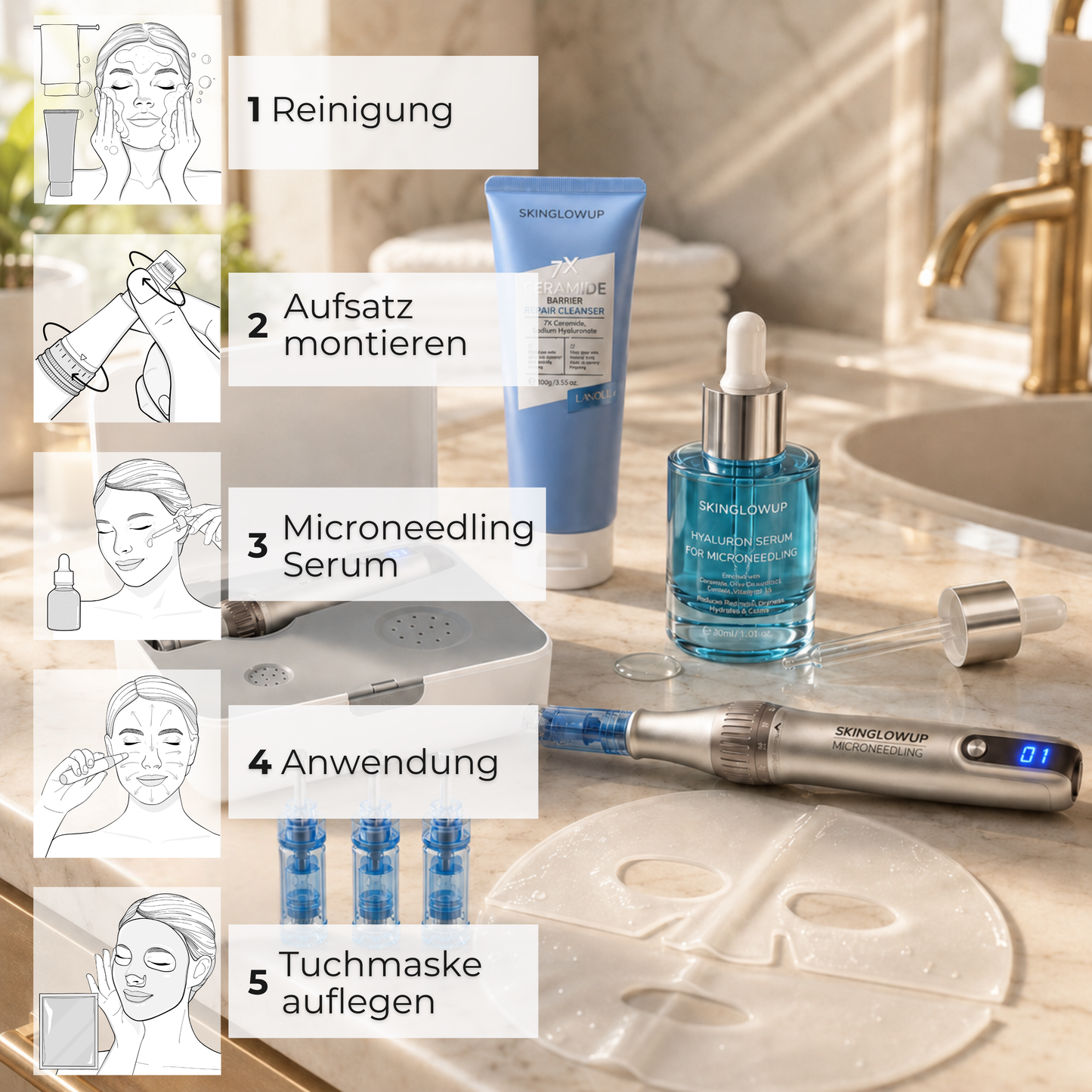 Dermapen Kollagen Boost PRO ᐅ Microneedling zuhause in Salonqualität