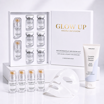Micro Infusion System Glow Up mit 6-Wochen-Kur und Biodance Kollagenmasken für intensive Anti-Aging Pflege