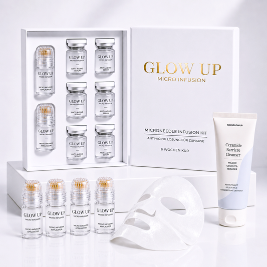 Micro Infusion System Glow Up mit 6-Wochen-Kur und Biodance Kollagenmasken für intensive Anti-Aging Pflege