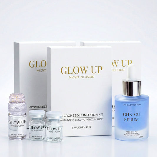 Microneedling Infusion 9 Wochen Kur für Zuhause ᐅ mit GHK-CU Aftercare für Regeneration