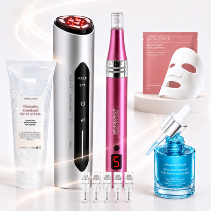 Radiofrequenz Microneedling für zuhause ᐅ RF 3in1 Dermapen Kombi-Set