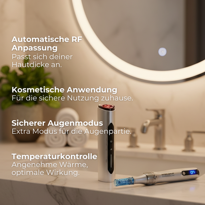 Radiofrequenz Microneedling für zuhause ᐅ RF 3in1 Dermapen Kombi-Set