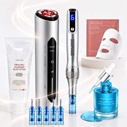 Radiofrequenz Microneedling für zuhause ᐅ RF 3in1 Dermapen Kombi-Set