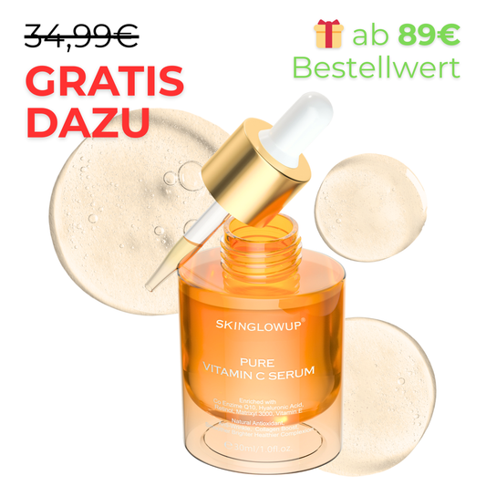 🎁 Vitamin C Serum ᐅ Strahlender Teint & ebenmäßige Haut