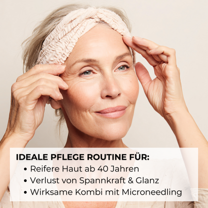 Anti-Aging Pflegeroutine mit 3 Seren ᐅ Für straffe & strahlende Haut ab 40